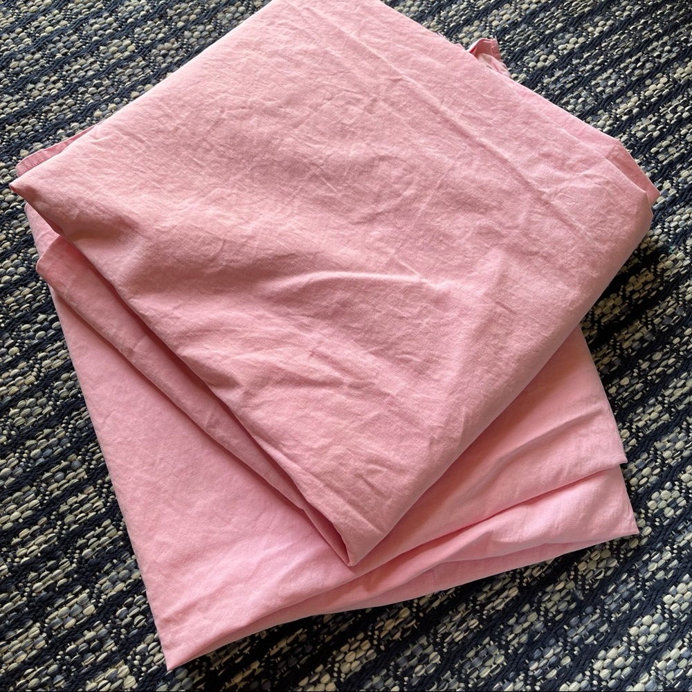 2 pink ikea curtains